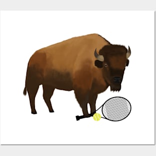 Tennis Bison Posters and Art